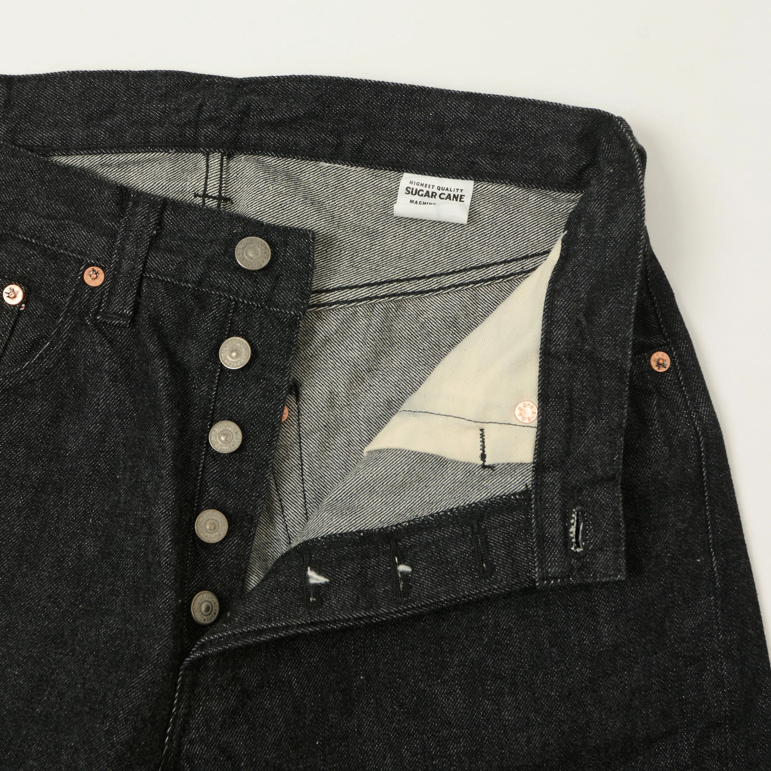 Sugar Cane 1947 Model 14.25oz Regular Straight Jean - Black One Wash sold by Son of a Stag product image thumbnail 4