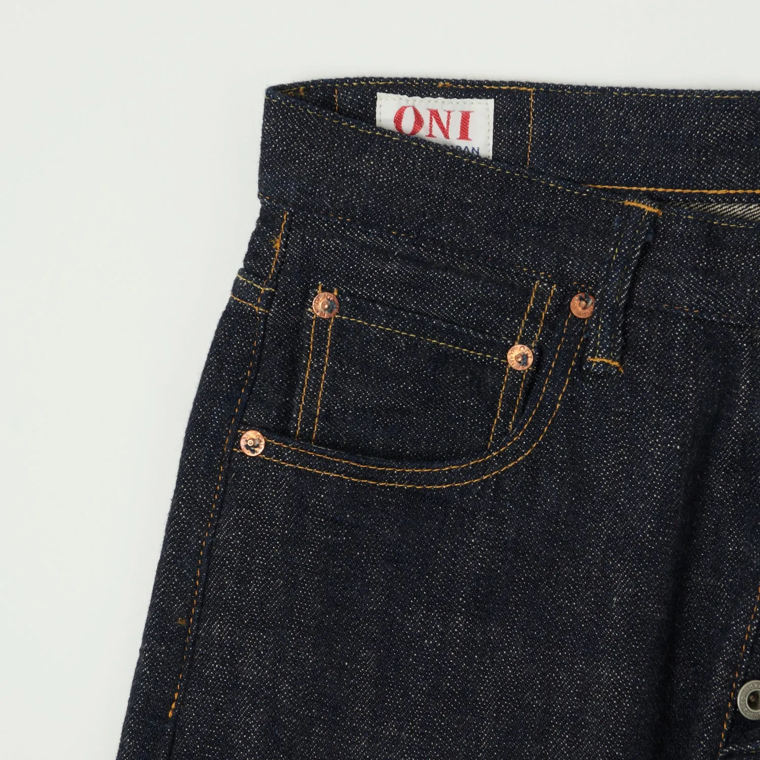 ONI 982 Kiraku 12oz Natural Indigo Regular Tapered Jean - One Wash sold by Son of a Stag product image thumbnail 5