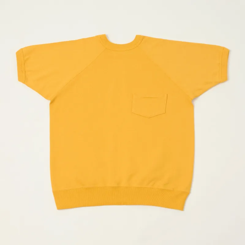 Warehouse & Co 4105 Short Sleeve Pocket Sweatshirt - Yellow made by WAREHOUSE & CO.