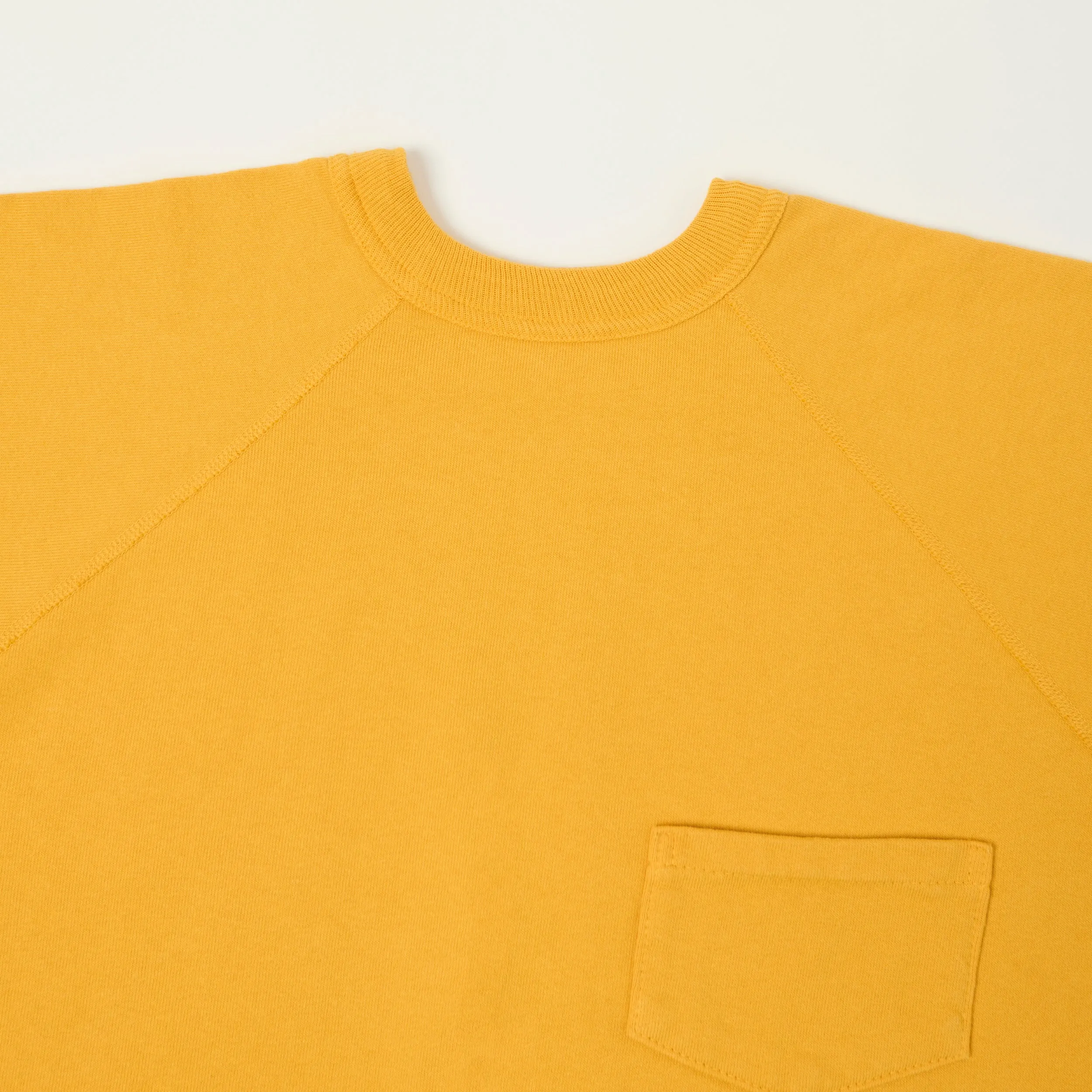 Warehouse & Co 4105 Short Sleeve Pocket Sweatshirt - Yellow sold by Son of a Stag product image thumbnail 2