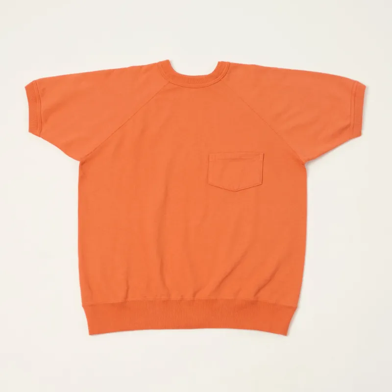 Warehouse & Co 4105 Short Sleeve Pocket Sweatshirt - Orange made by WAREHOUSE & CO.