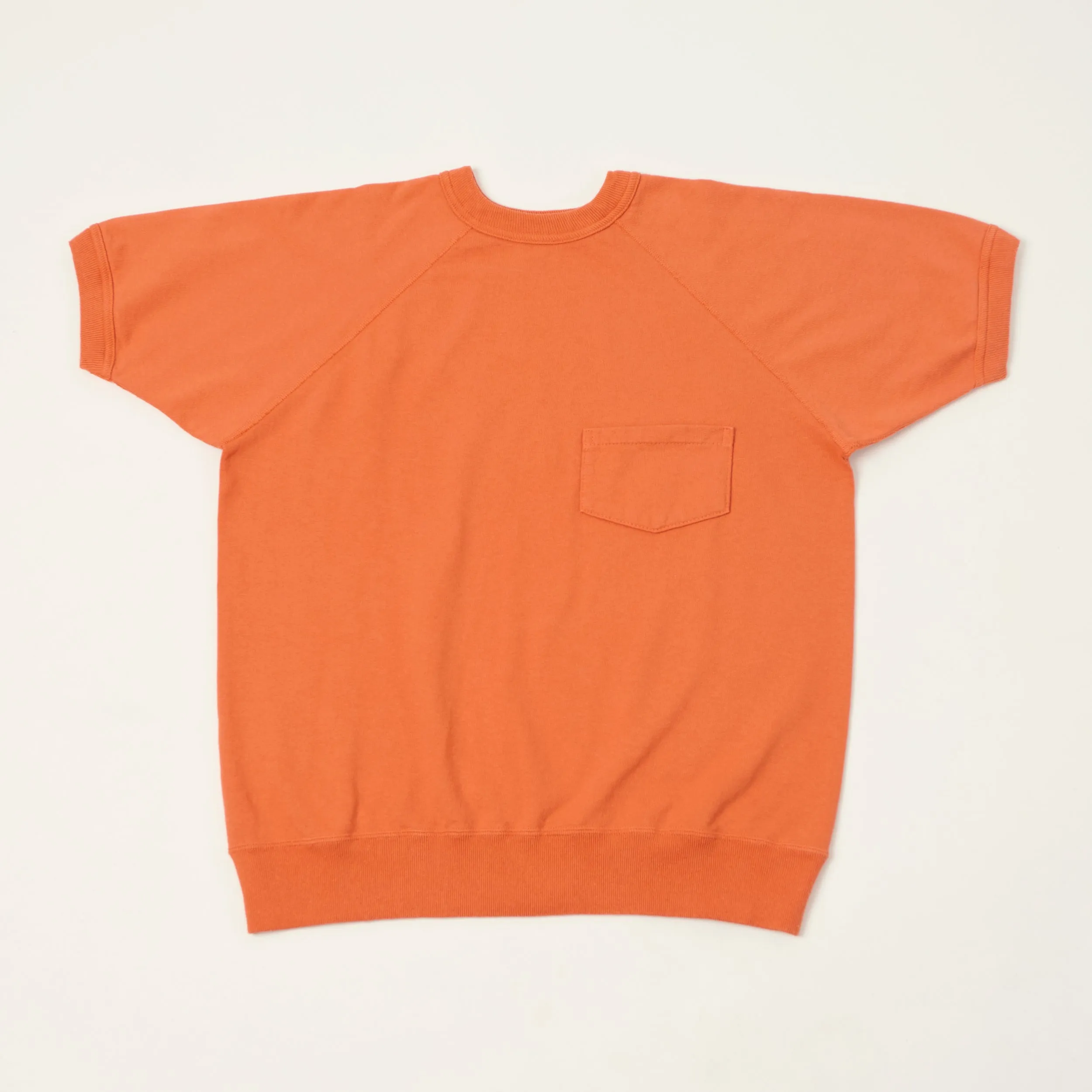 Warehouse & Co 4105 Short Sleeve Pocket Sweatshirt - Orange sold by Son of a Stag