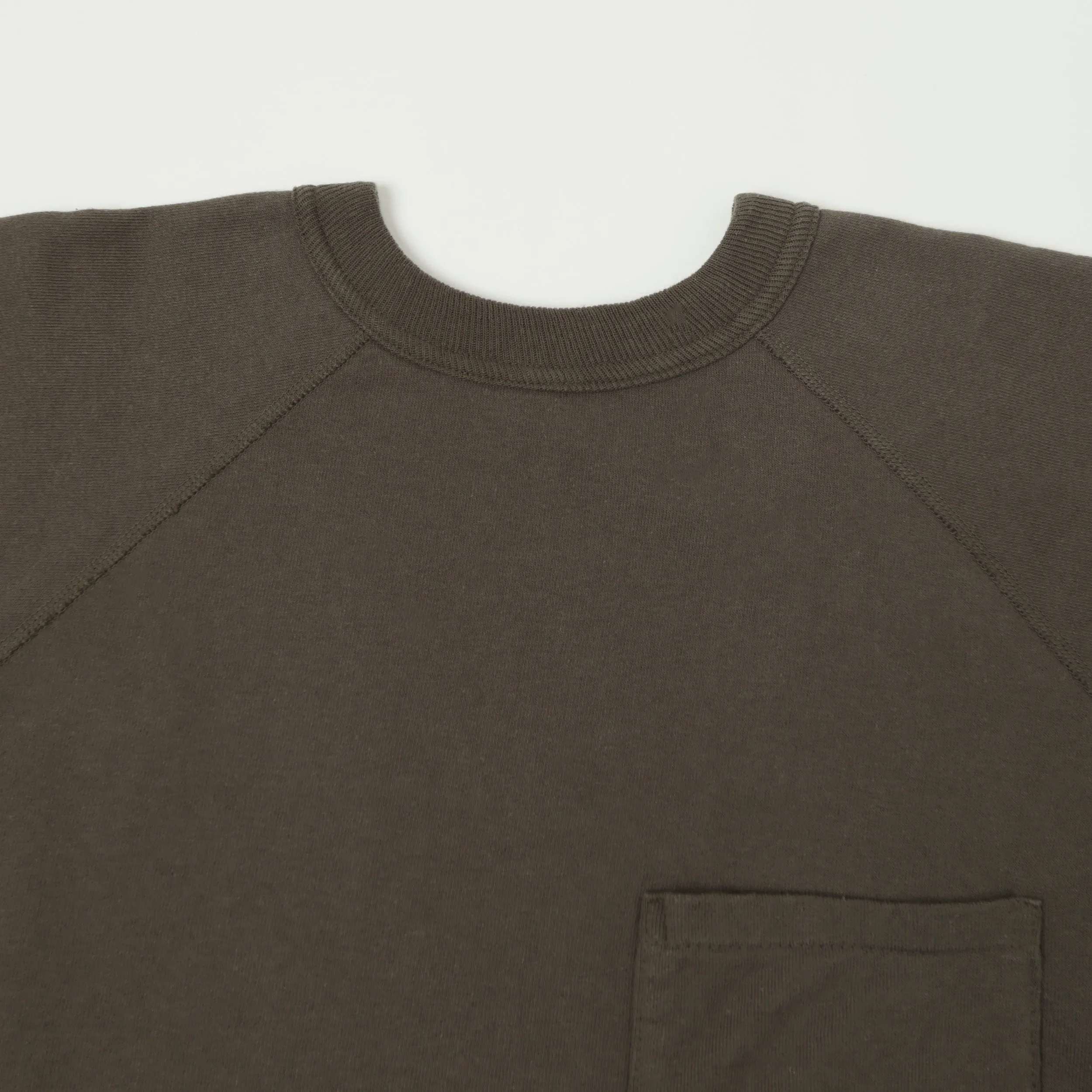 Warehouse & Co 4105 Short Sleeve Pocket Sweatshirt - Charcoal sold by Son of a Stag product image thumbnail 2