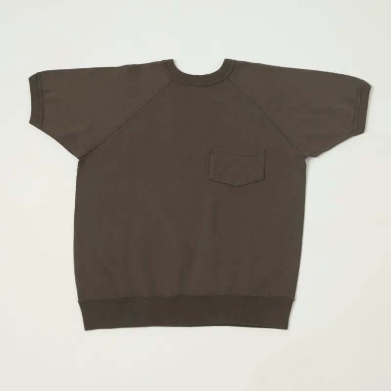 Warehouse & Co 4105 Short Sleeve Pocket Sweatshirt - Charcoal made by WAREHOUSE & CO.