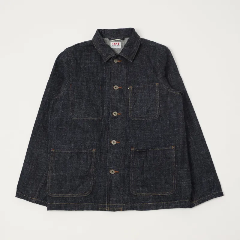 ONI Denim 03502N-LS 13.5oz Denim Chore Jacket - One Wash made by Oni