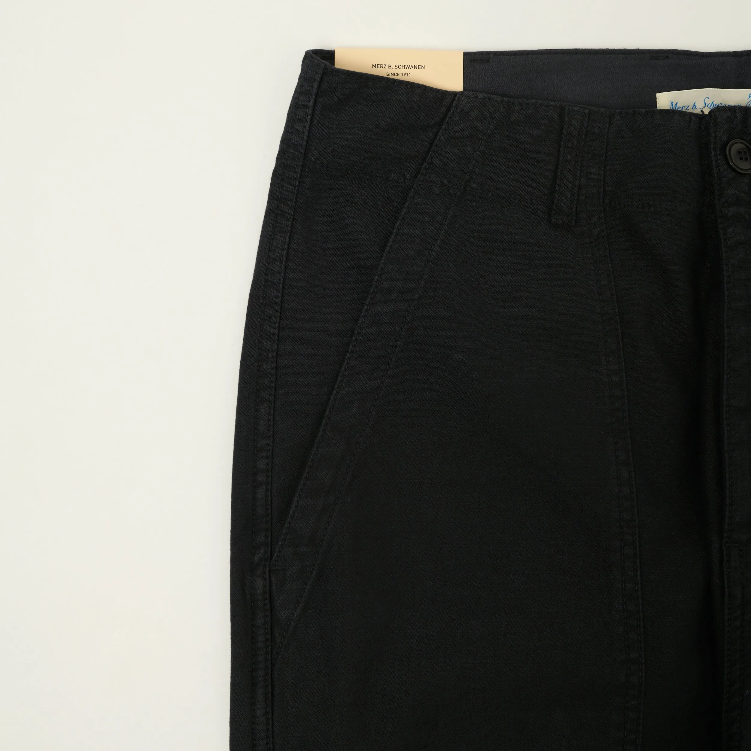 Merz b. Schwanen Reverse Sateen Fatigue Pants - Storm Black sold by Son of a Stag product image thumbnail 3