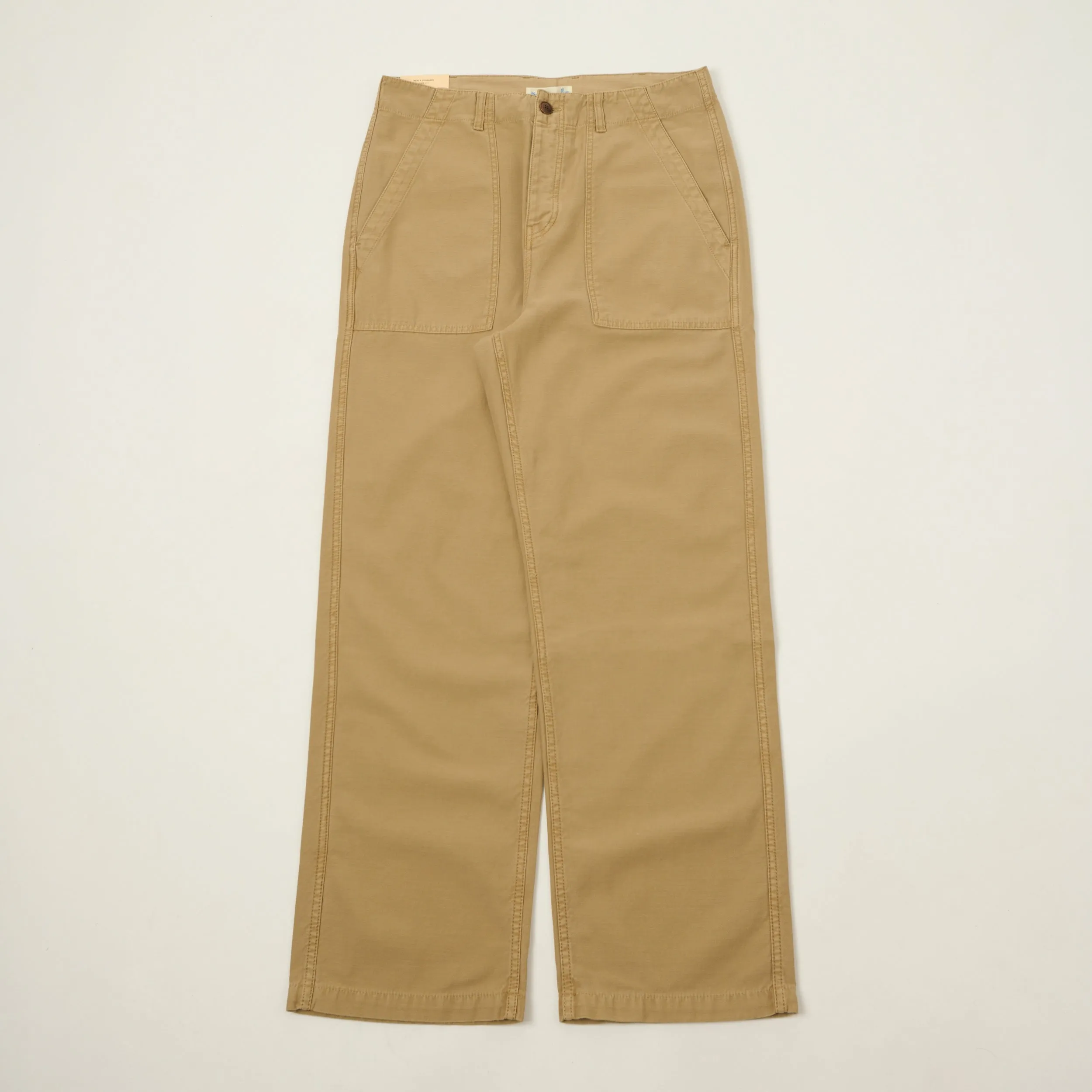 Merz b. Schwanen Reverse Sateen Fatigue Pants - Dusted Khaki sold by Son of a Stag