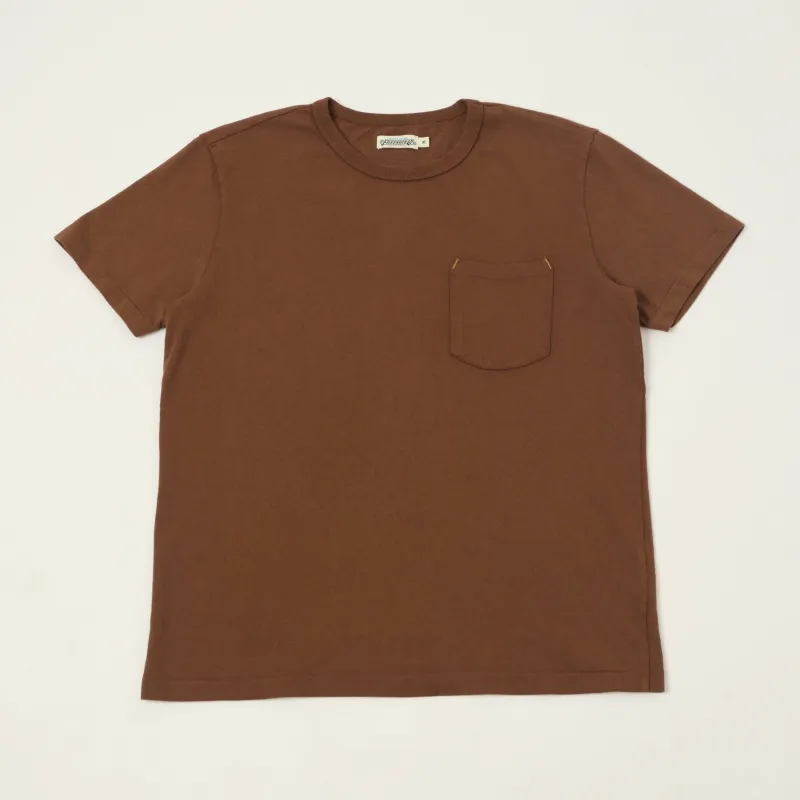 Freenote Cloth 13oz Pocket T-Shirt - Chocolate made by Freenote Cloth