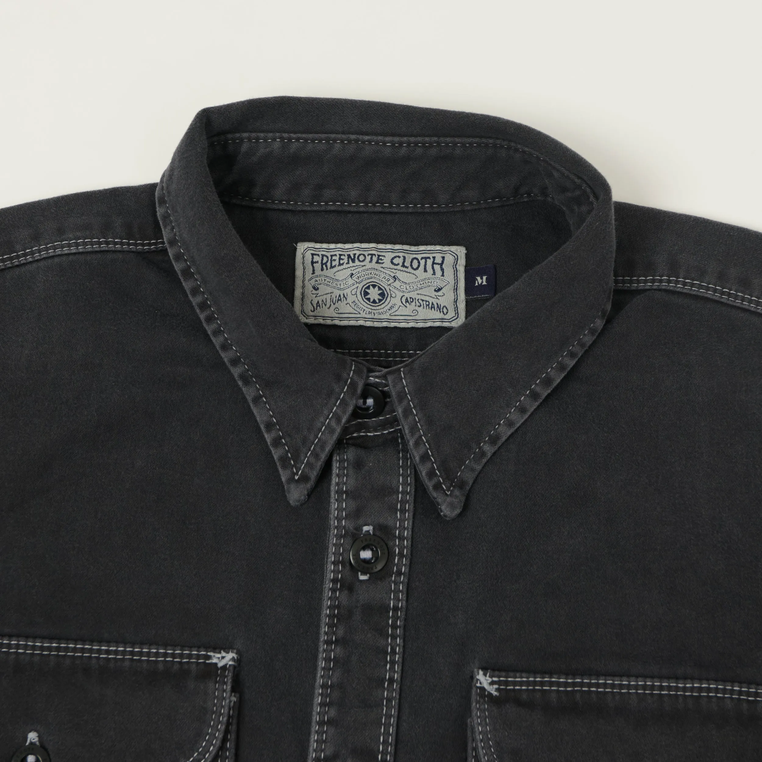 Freenote Cloth Sateen Work Shirt - Black sold by Son of a Stag product image thumbnail 2