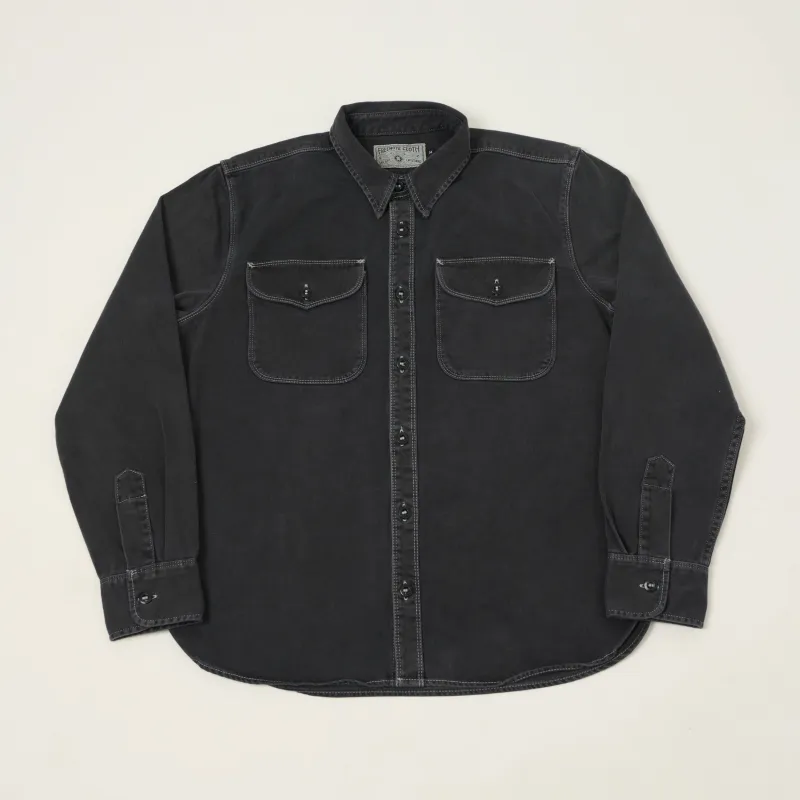 Freenote Cloth Sateen Work Shirt - Black made by Freenote Cloth