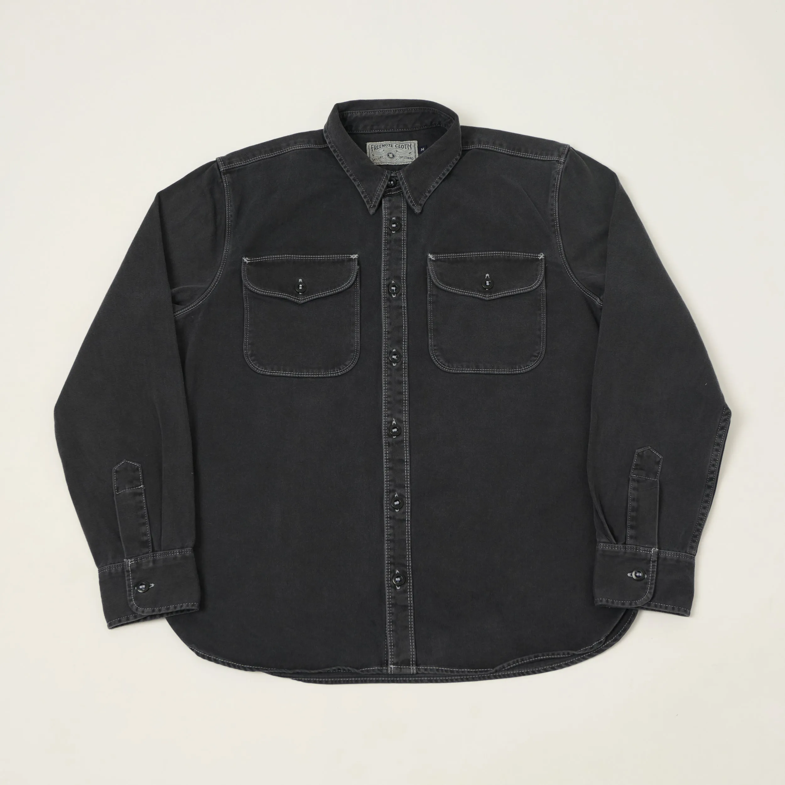 Freenote Cloth Sateen Work Shirt - Black sold by Son of a Stag