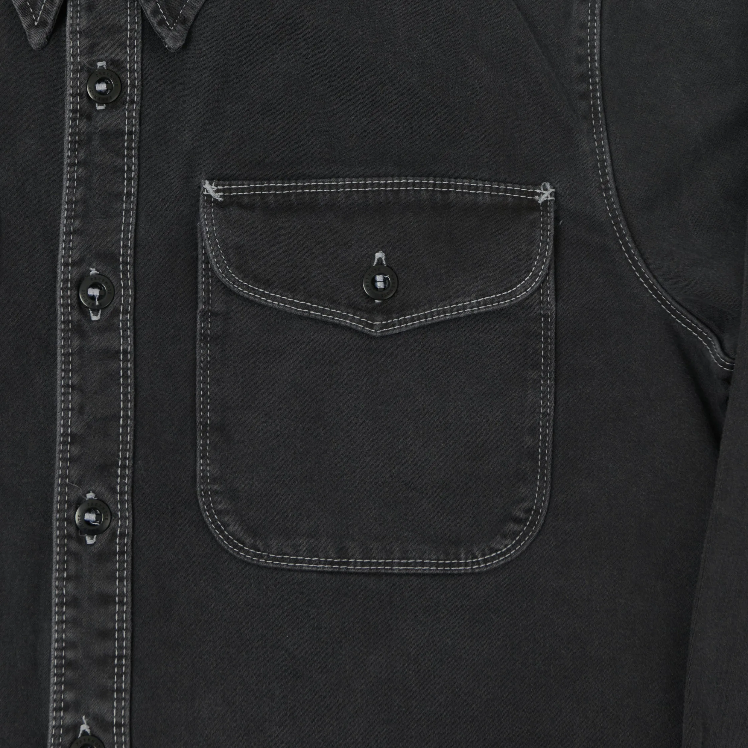 Freenote Cloth Sateen Work Shirt - Black sold by Son of a Stag product image thumbnail 4