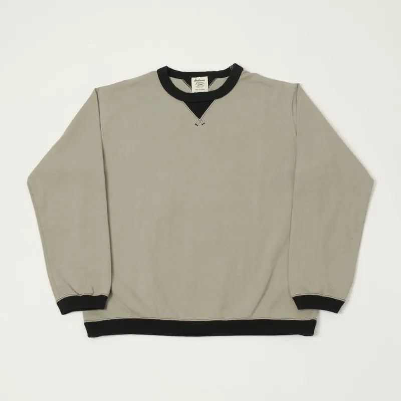 Jackman Long Sleeve Dotsume T-Shirt - Lizard Grey/Black made by Jackman