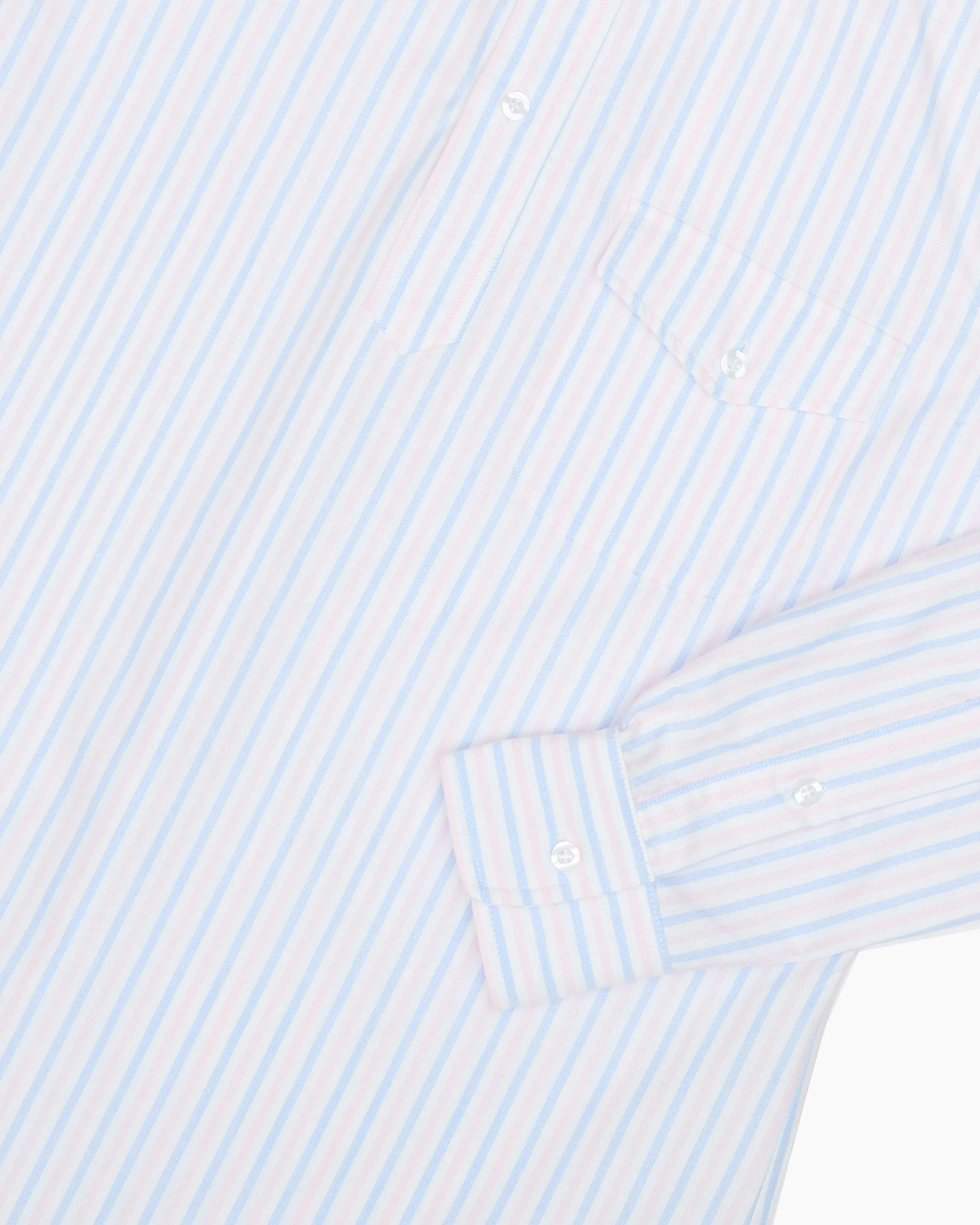 Pink & Blue Stripe Ivy League Popover Shirt sold by John Simons product image thumbnail 4