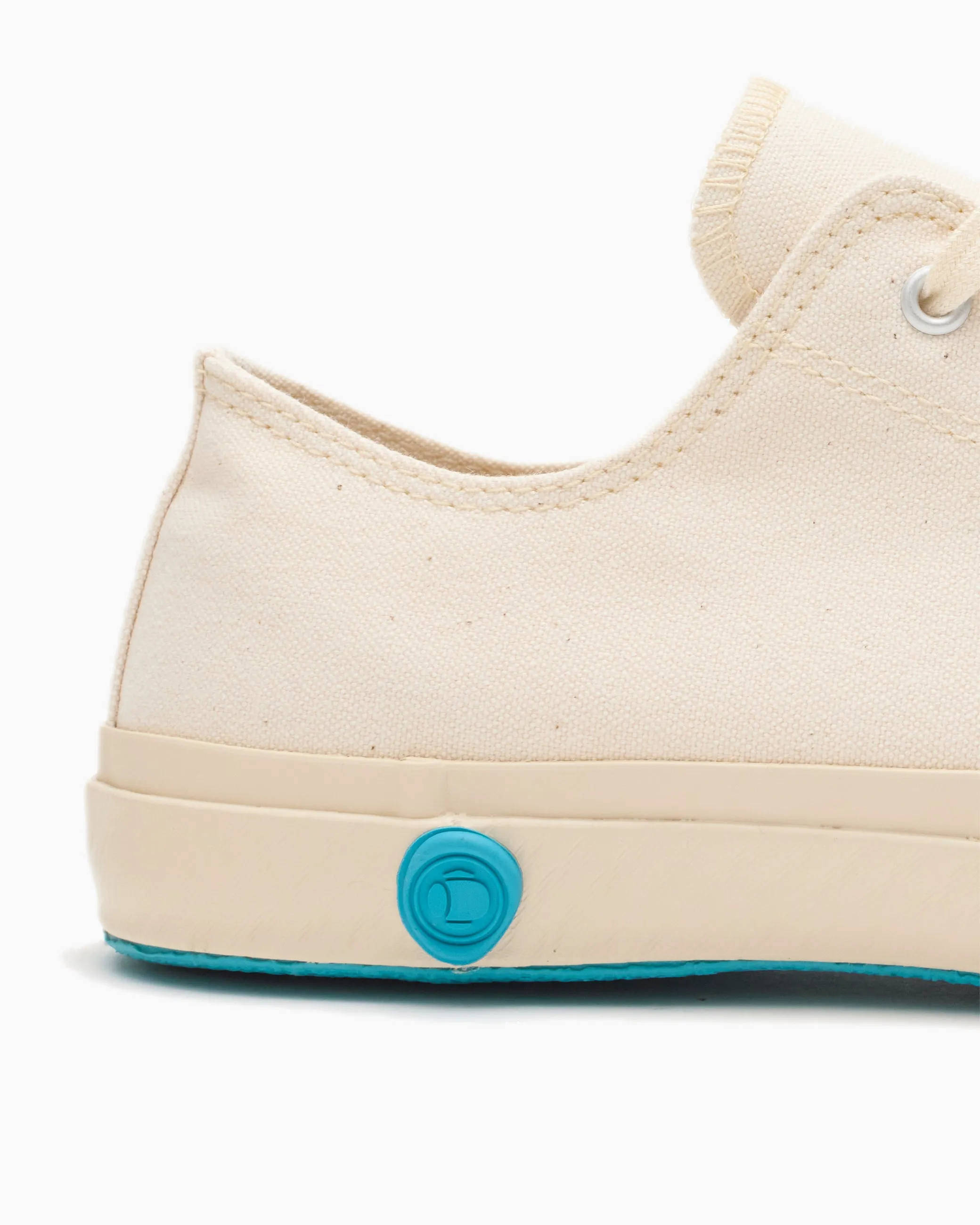 Women's Off White Canvas Sneakers sold by John Simons product image thumbnail 4