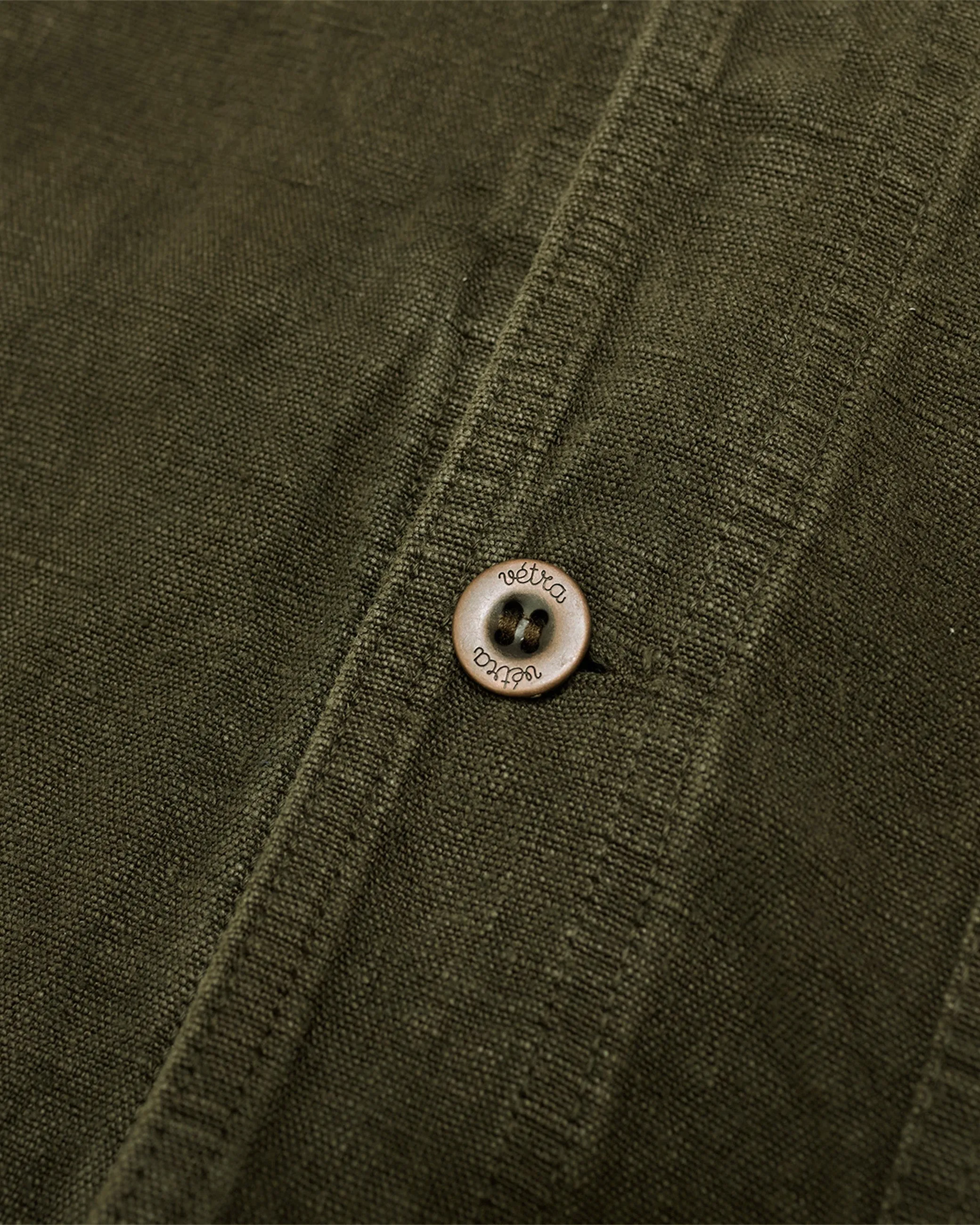 Heavy Linen Workwear Jacket Olive sold by John Simons product image thumbnail 4