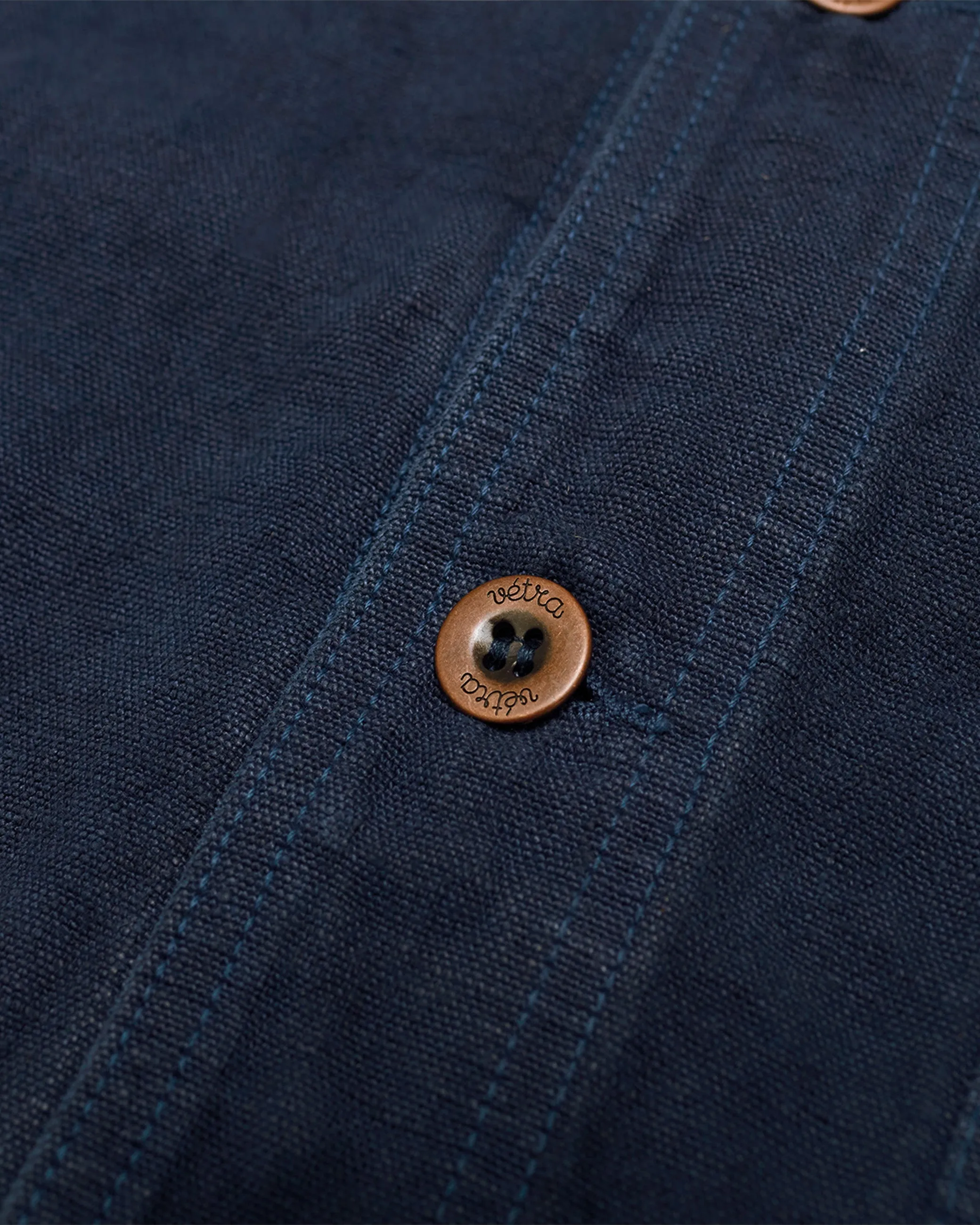 Heavy Linen Workwear Jacket Navy sold by John Simons product image thumbnail 4