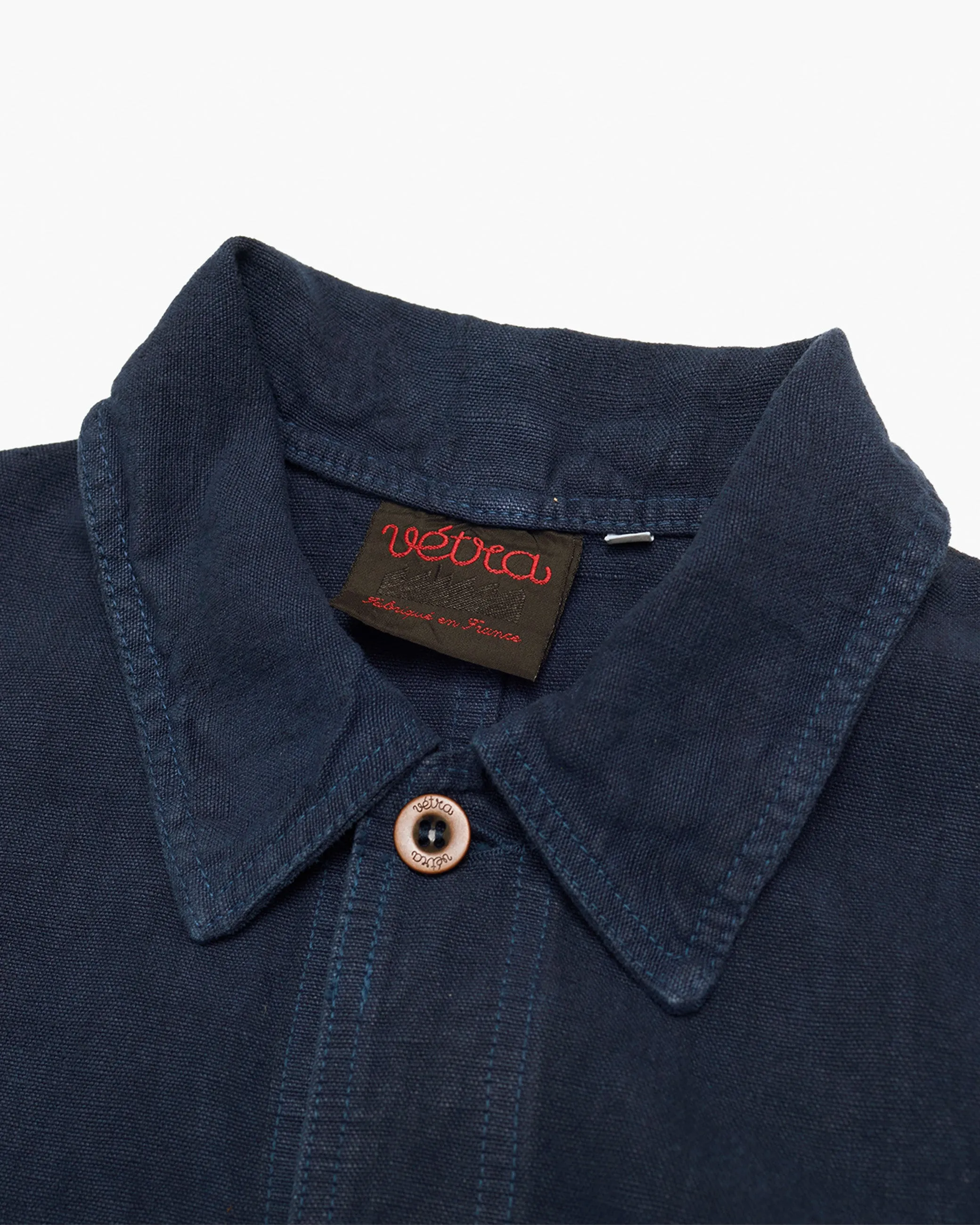 Heavy Linen Workwear Jacket Navy sold by John Simons product image thumbnail 3