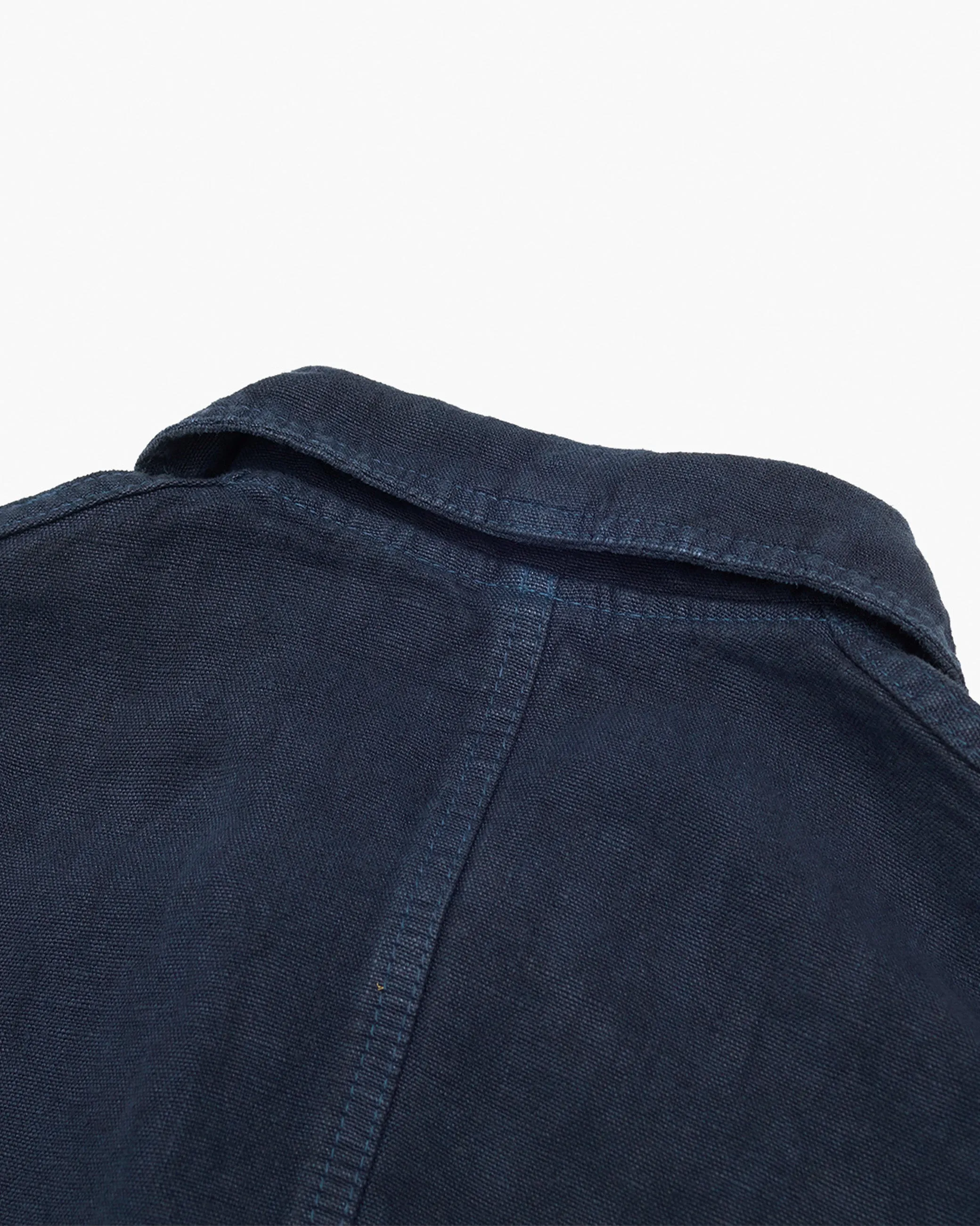 Heavy Linen Workwear Jacket Navy sold by John Simons product image thumbnail 5