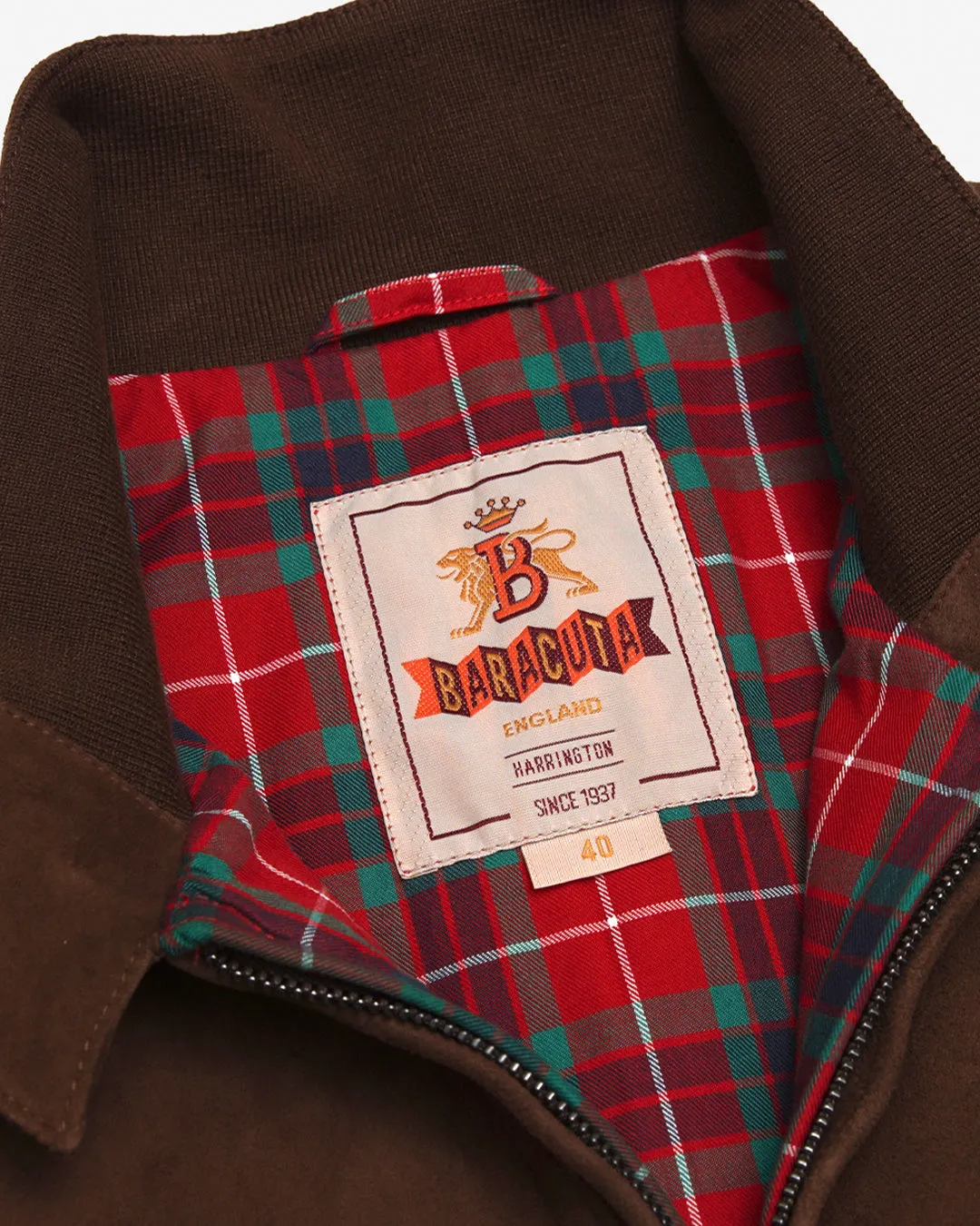 Chocolate Brown Suede G9 Harrington Jacket sold by John Simons product image thumbnail 2