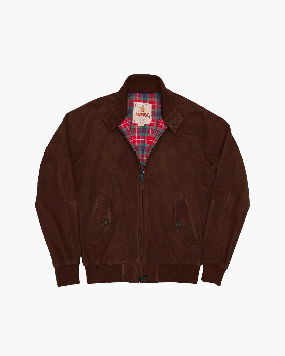 Chocolate Brown Suede G9 Harrington Jacket sold by John Simons