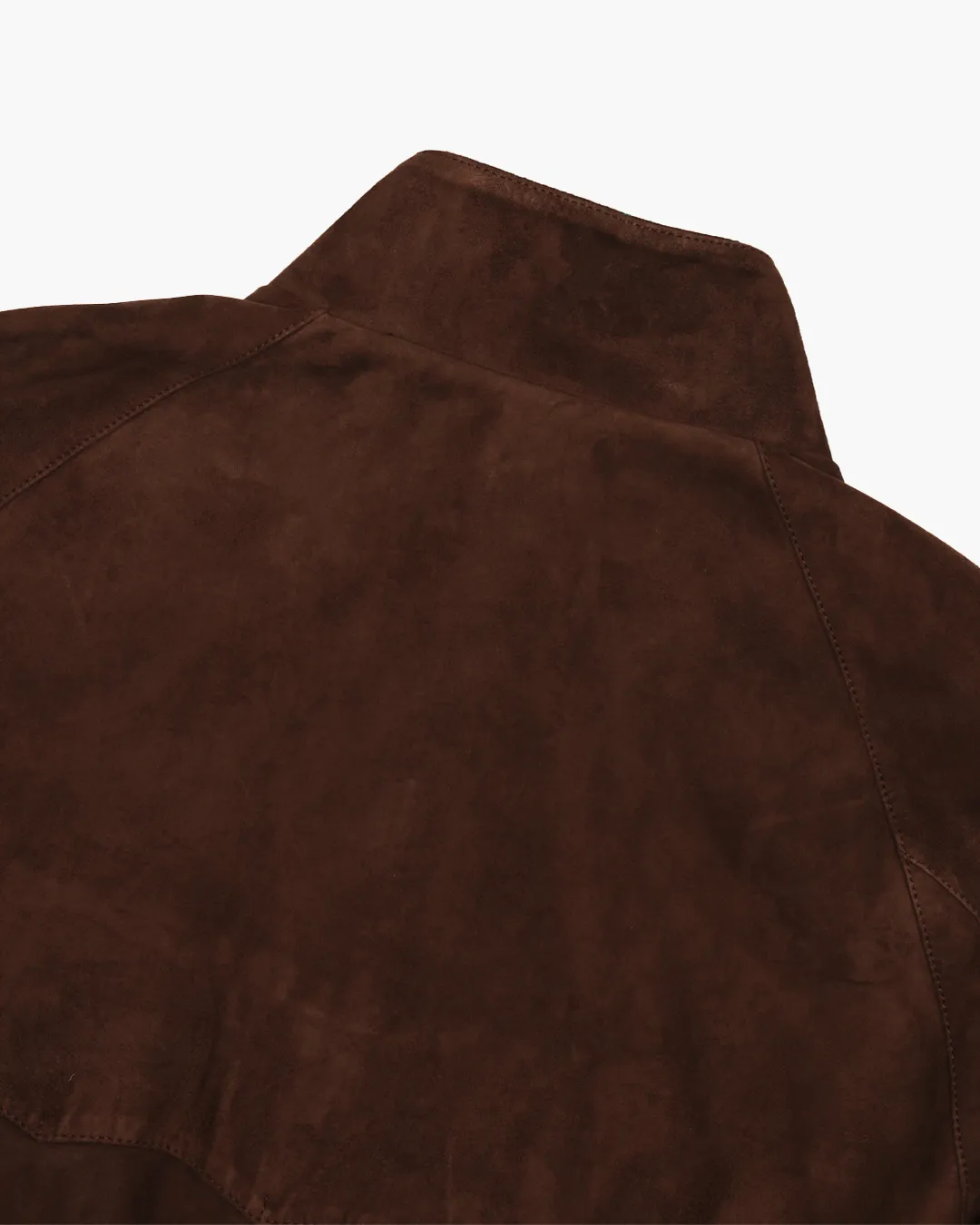 Chocolate Brown Suede G9 Harrington Jacket sold by John Simons product image thumbnail 3