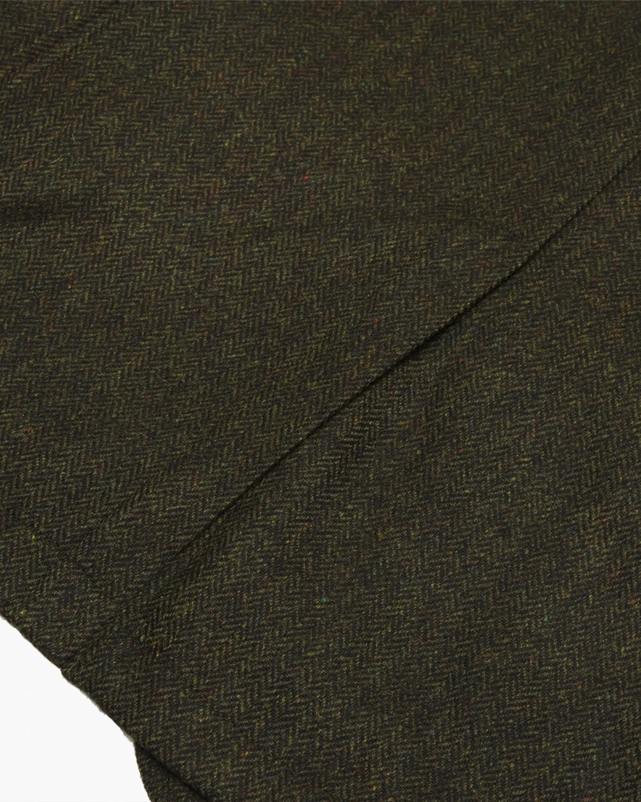 Olive Herringbone Moon Tweed Ivy Jacket sold by John Simons product image thumbnail 4