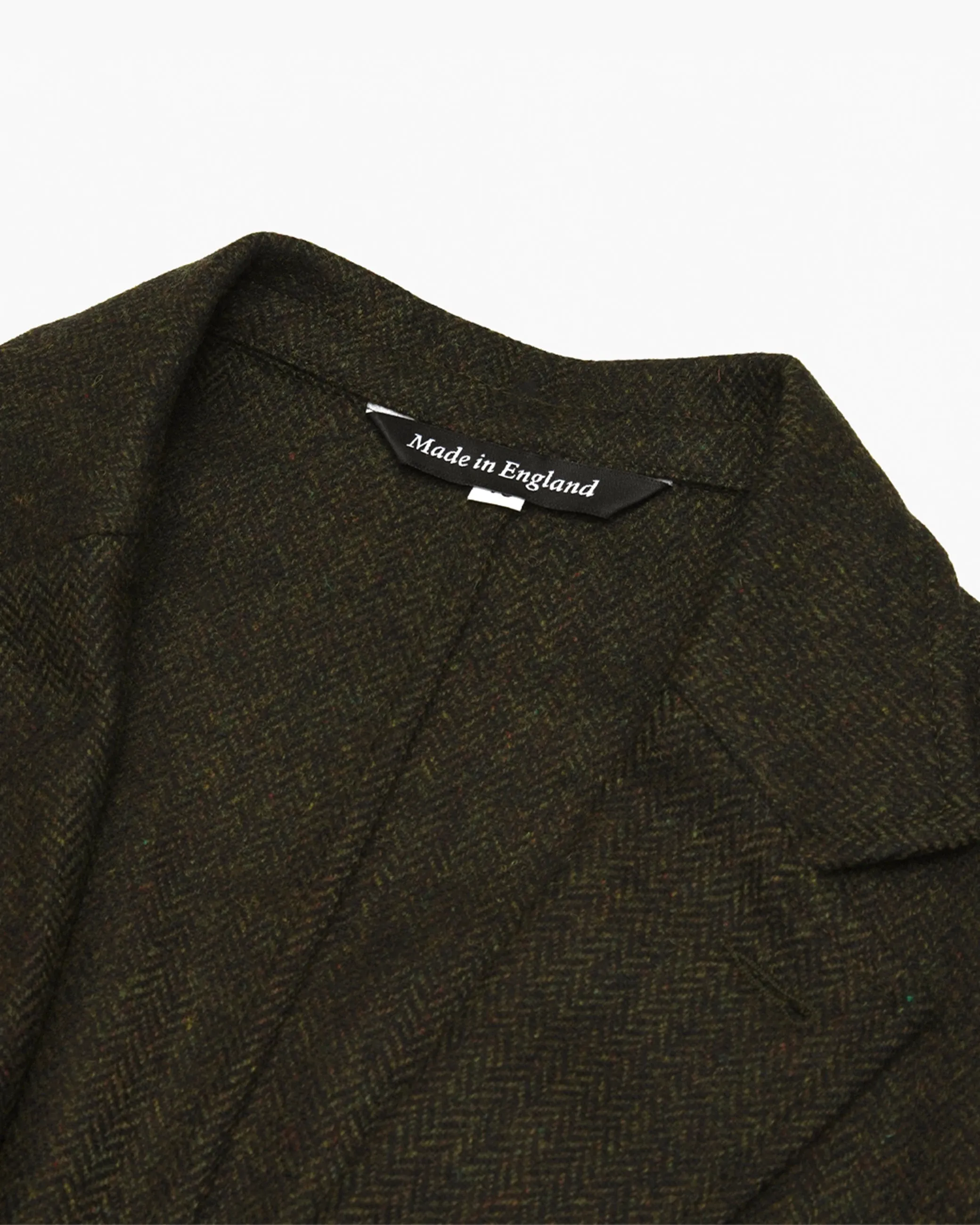 Olive Herringbone Moon Tweed Ivy Jacket sold by John Simons product image thumbnail 2