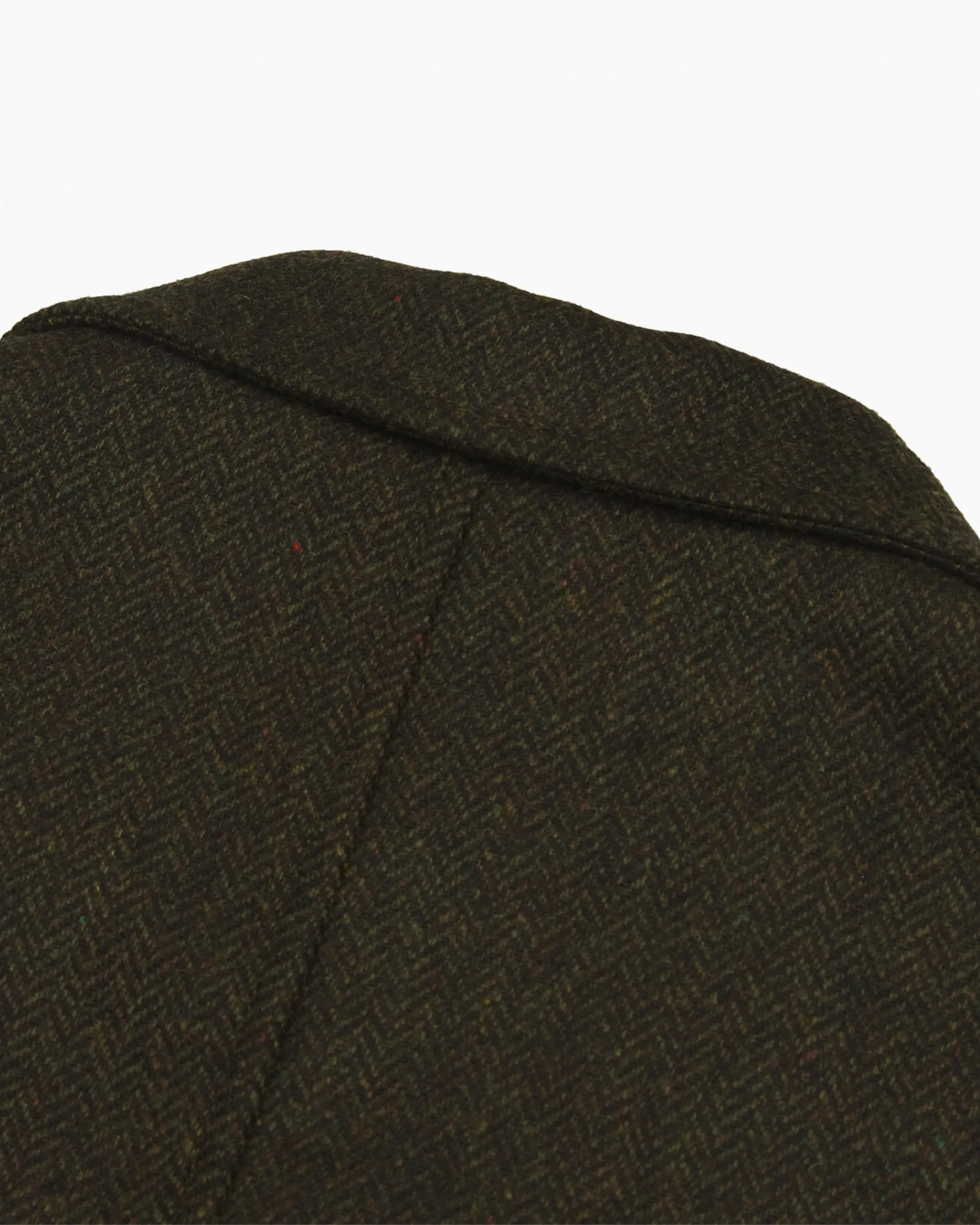 Olive Herringbone Moon Tweed Ivy Jacket sold by John Simons product image thumbnail 3
