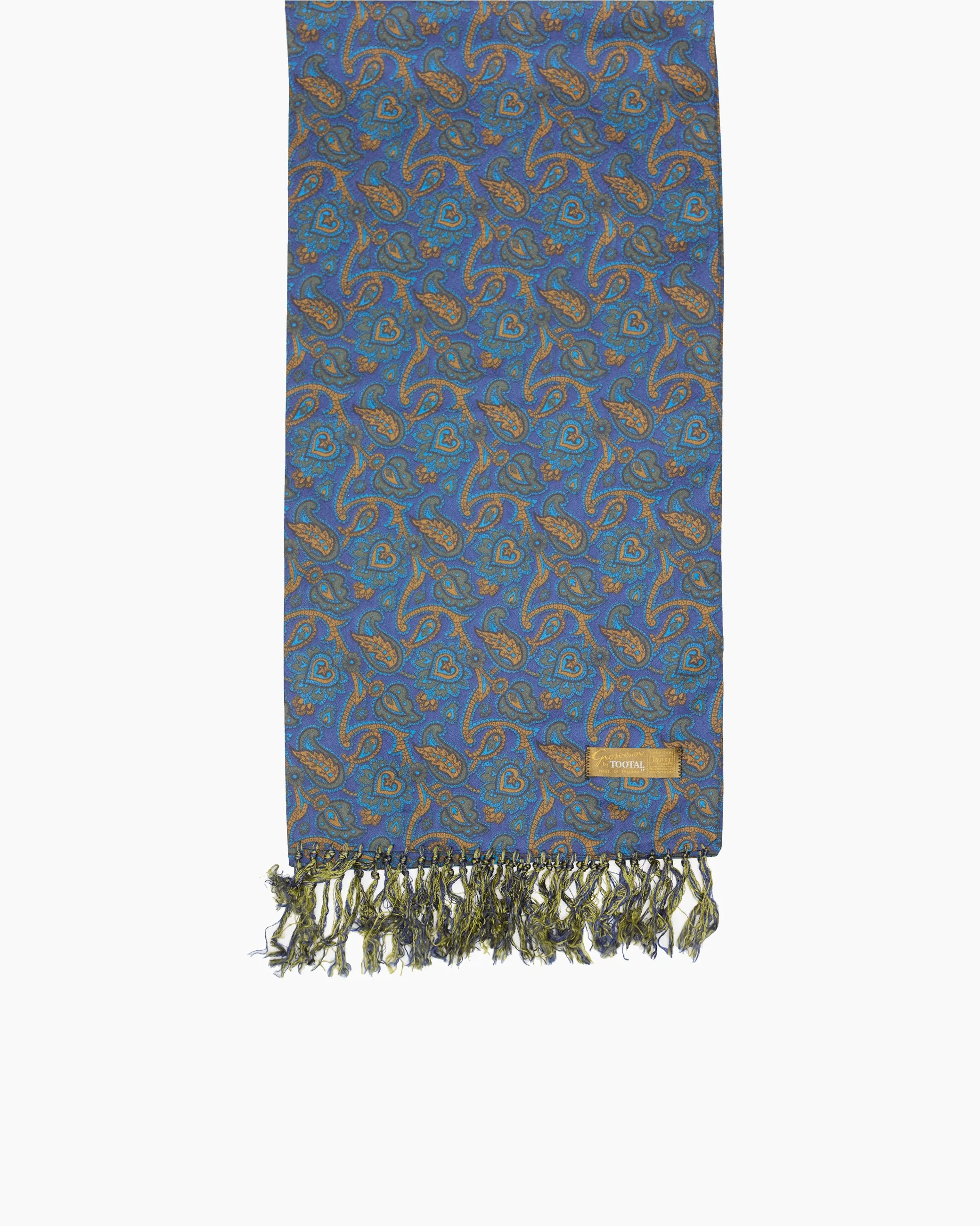 Vintage Royal Blue & Gold Paisley Scarf sold by John Simons product image thumbnail 2