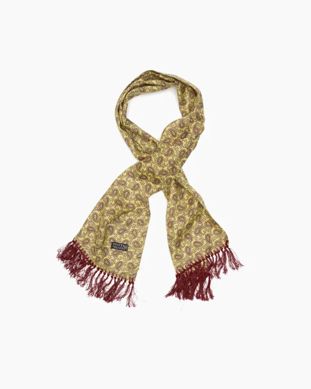 Vintage Blonde Yellow Paisley Scarf sold by John Simons