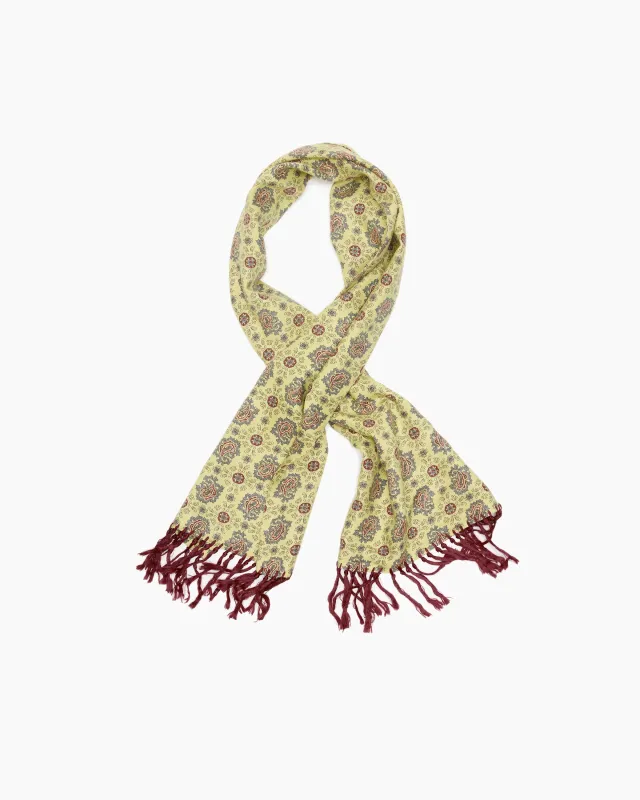 Vintage Butter Yellow Paisley Scarf sold by John Simons