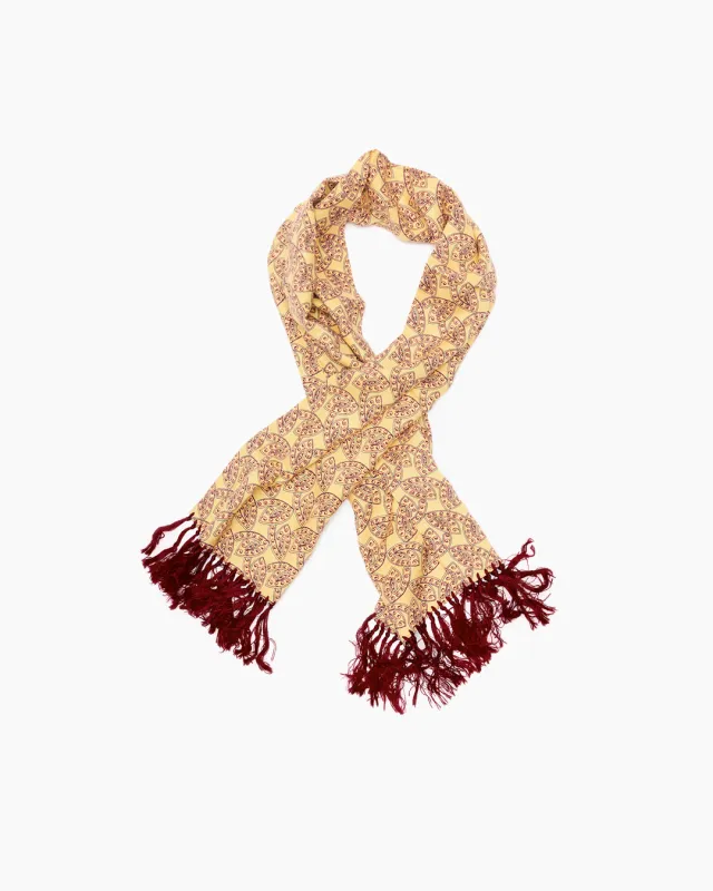 Vintage Yellow Eye Pattern Scarf sold by John Simons