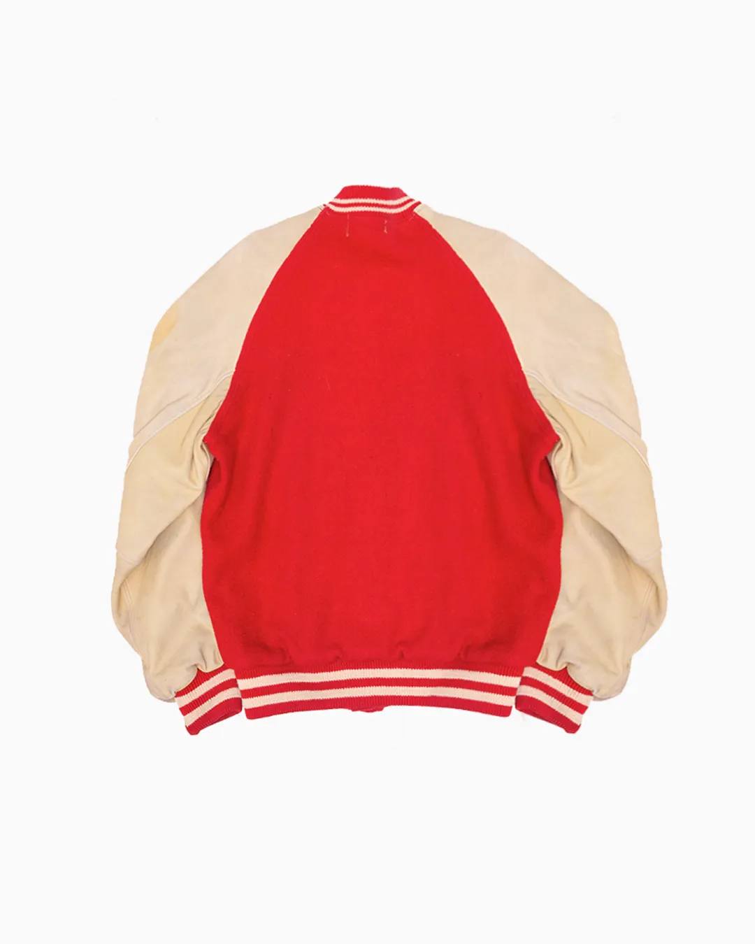 Vintage 1950s Red and Cream Varsity Jacket sold by John Simons product image thumbnail 3