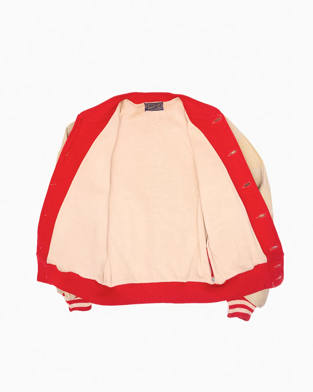 Vintage 1950s Red and Cream Varsity Jacket sold by John Simons product image thumbnail 5