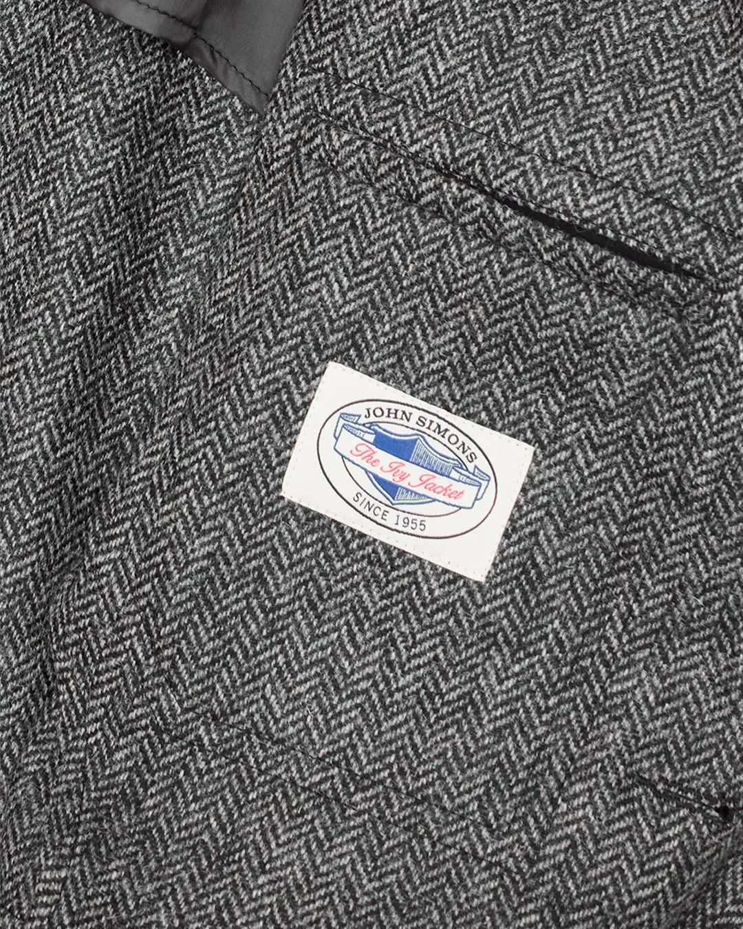 Grey Herringbone Ivy Jacket sold by John Simons product image thumbnail 2