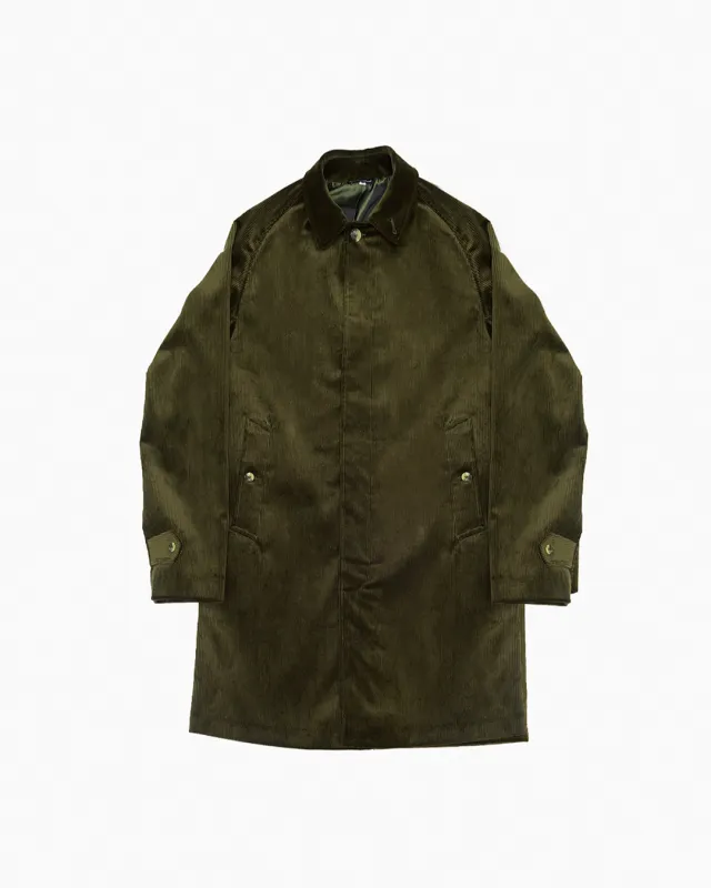 Olive Heavy Corduroy Overcoat sold by John Simons