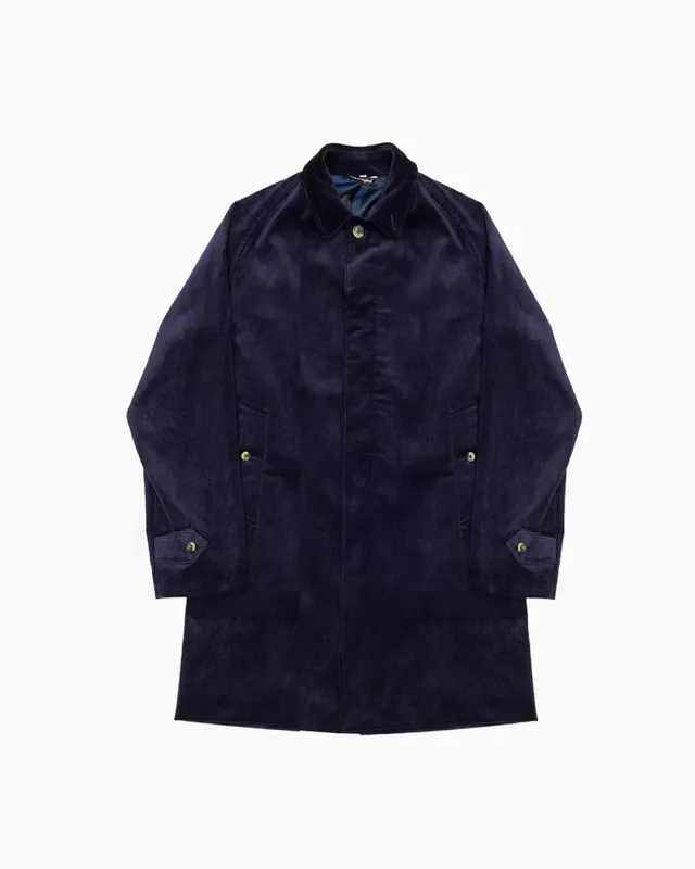 Navy Heavy Corduroy Overcoat sold by John Simons