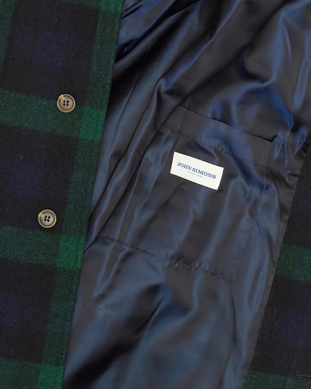 Full Length Blackwatch Tweed Overcoat sold by John Simons product image thumbnail 3