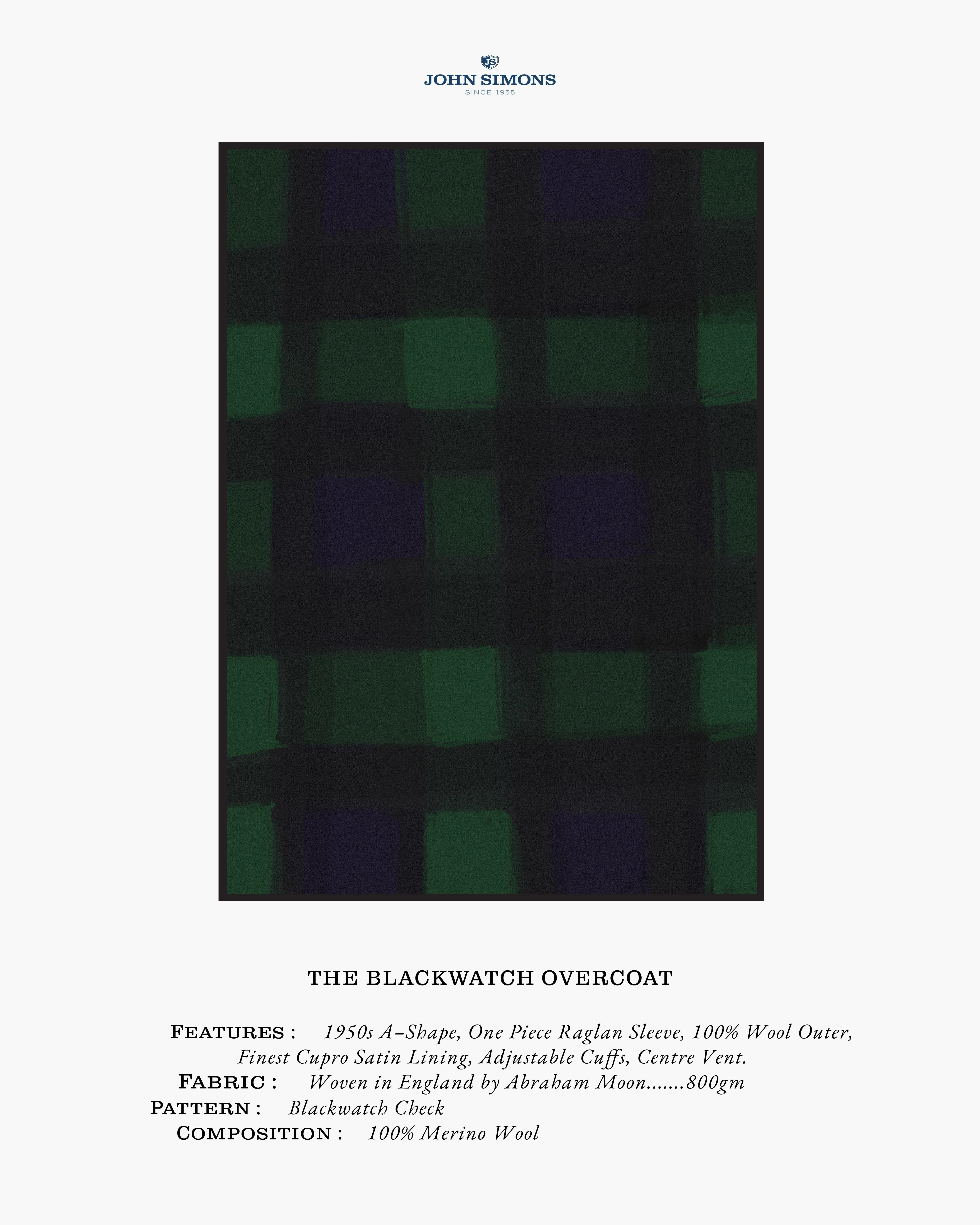 Full Length Blackwatch Tweed Overcoat sold by John Simons product image thumbnail 2