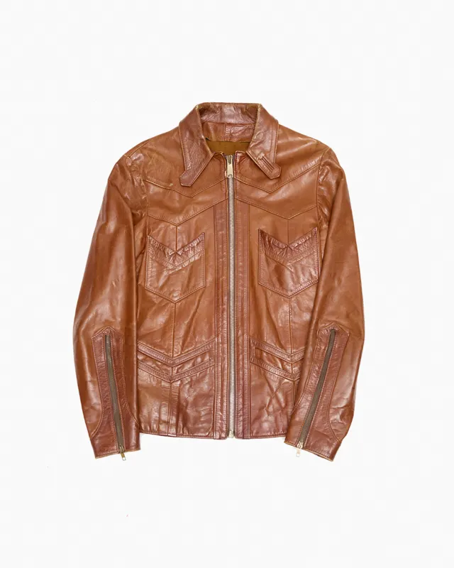 Vintage 1970s East West Musical Instruments Company Leather Jacket sold by John Simons