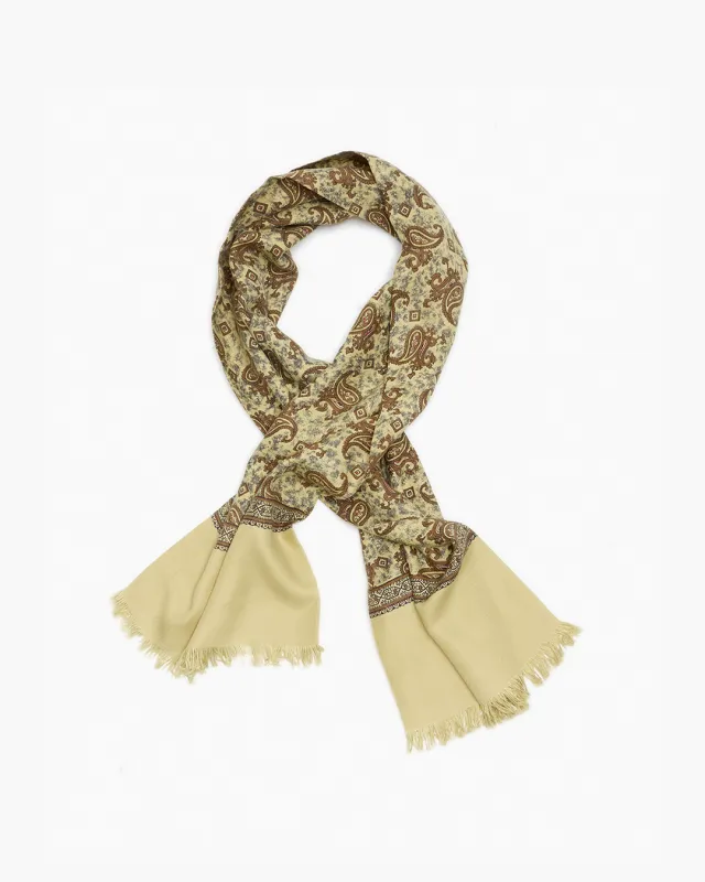 Vintage Yellow & Gold Paisley Scarf sold by John Simons