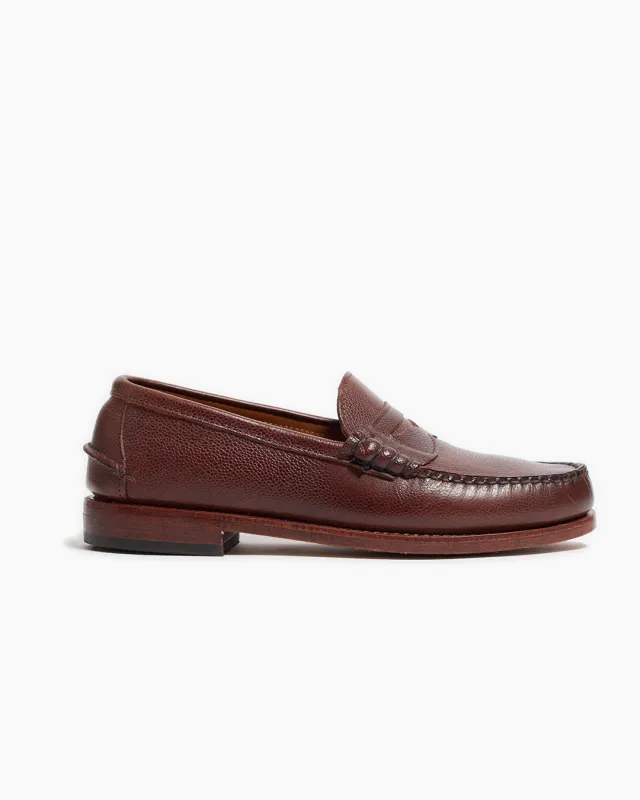 Chocolate Beefroll Grain Leather Loafers sold by John Simons