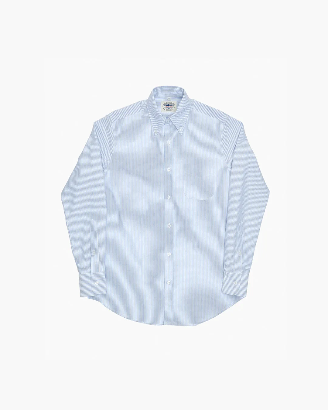 Blue & White University Stripe Ivy Oxford Shirt sold by John Simons