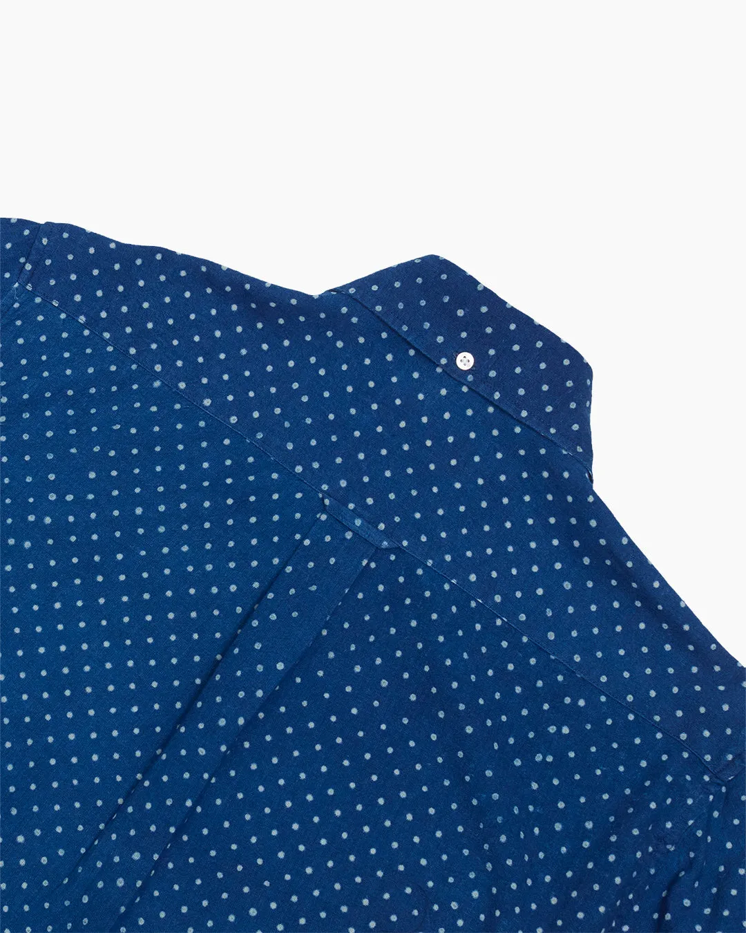 Indigo Polka Dot Handwoven Shirt sold by John Simons product image thumbnail 3