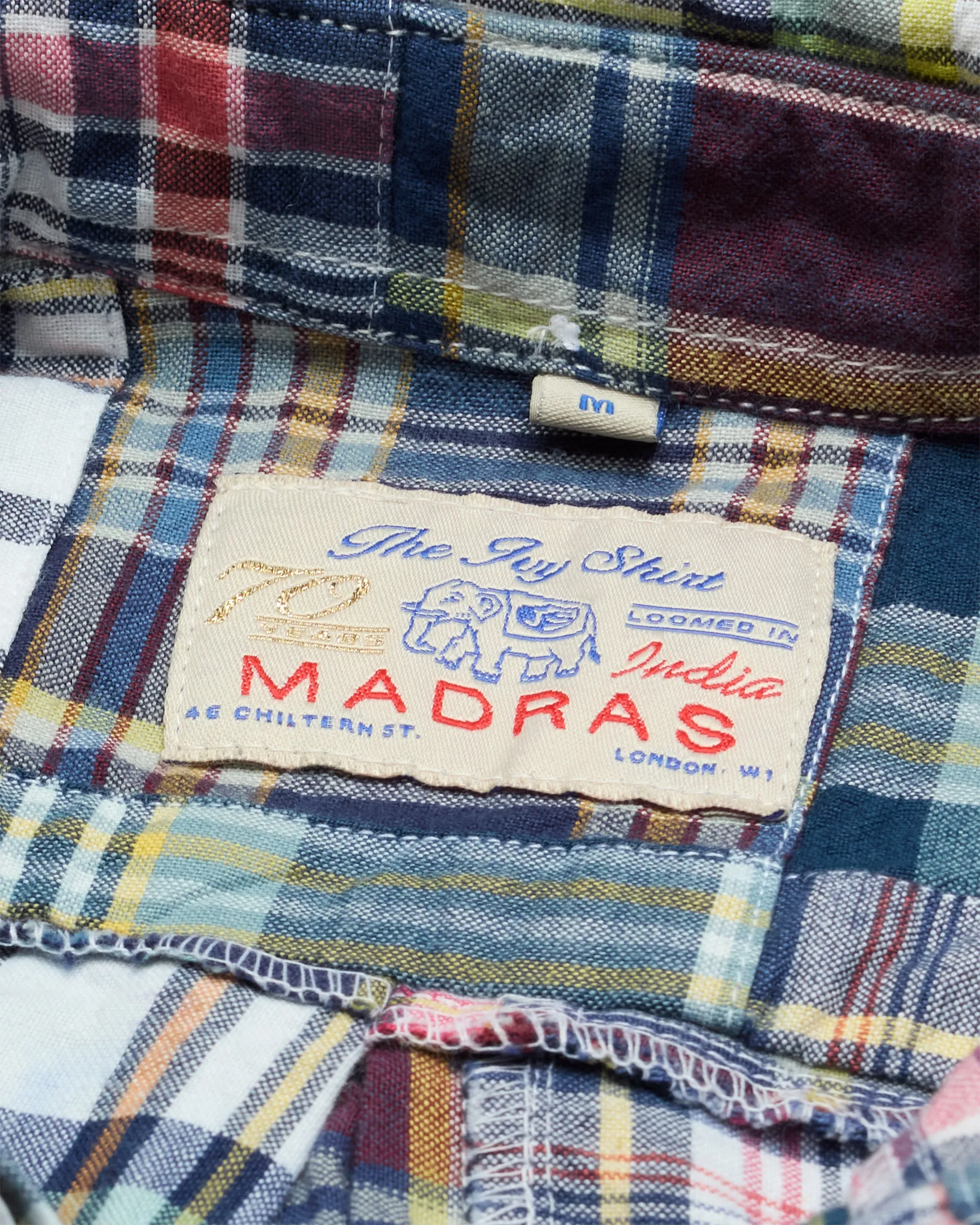 Blakey Patchwork Madras Shirt sold by John Simons product image thumbnail 4