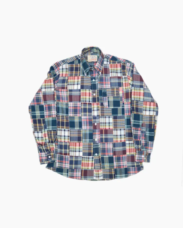 Blakey Patchwork Madras Shirt sold by John Simons