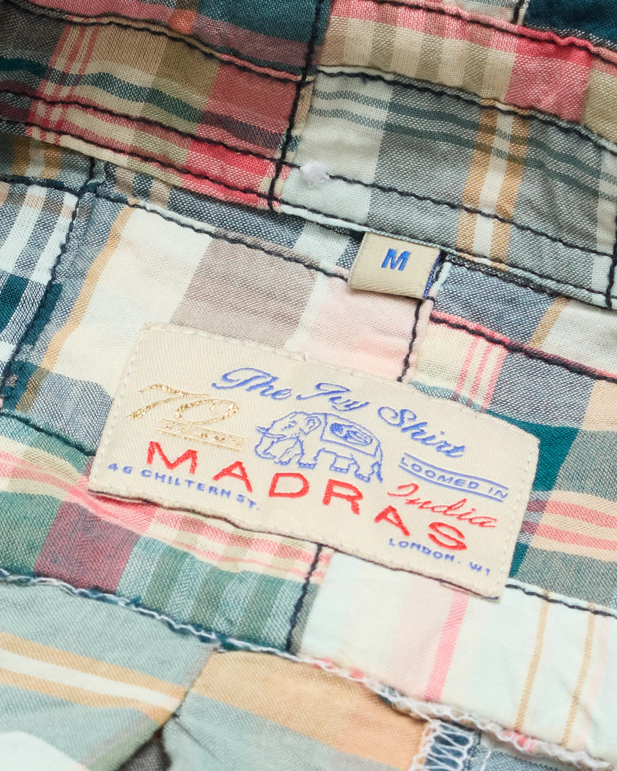 Vaughn Patchwork Madras Shirt sold by John Simons product image thumbnail 4