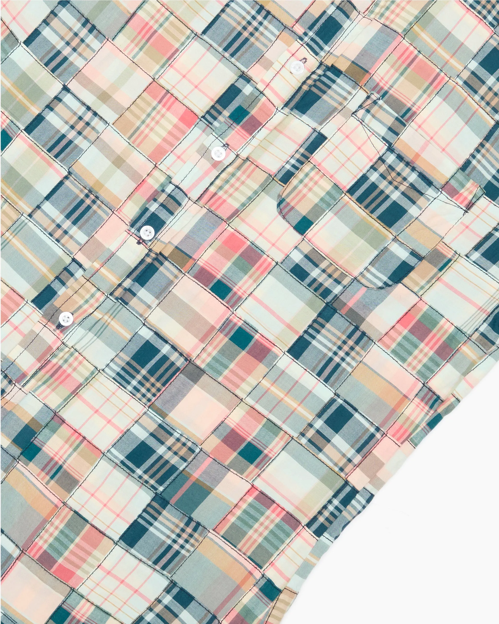 Vaughn Patchwork Madras Shirt sold by John Simons product image thumbnail 5