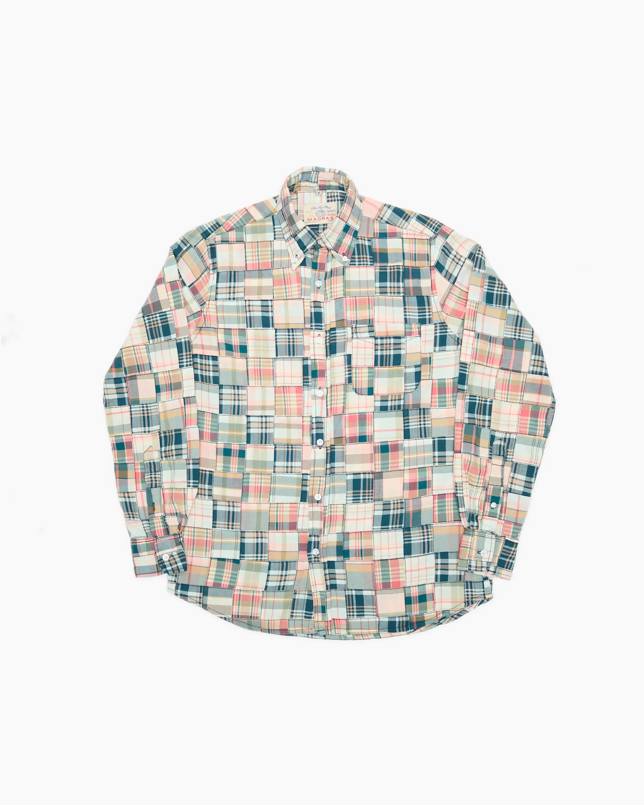 Vaughn Patchwork Madras Shirt sold by John Simons